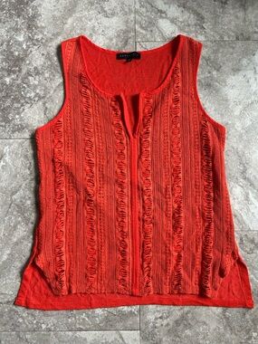 Sanctuary Women’s Boho Hippie Style Knit Orange Tank Top Medium